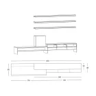 Móvel de TV com 3 prateleiras e caixa articulada Made in Italy - Roman Viadurini