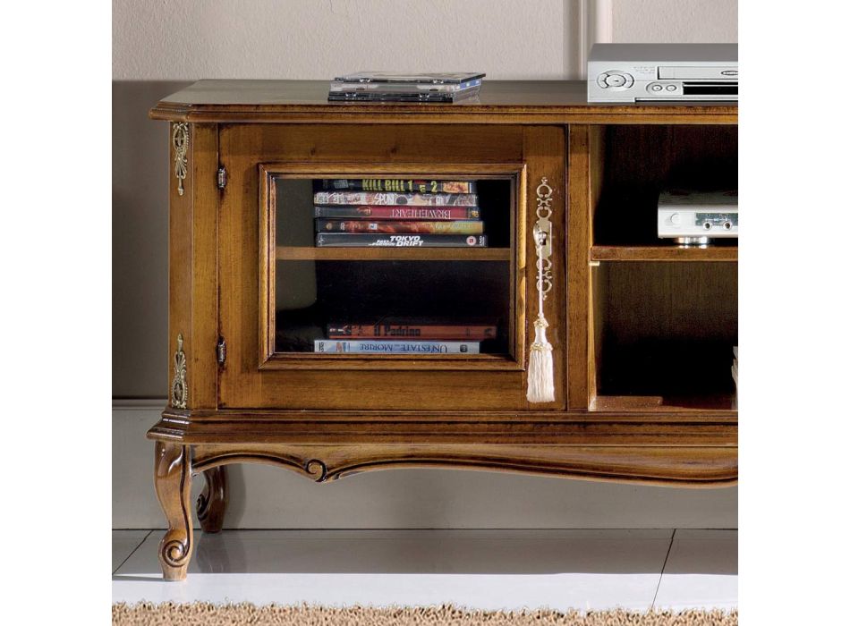 Armário de TV para sala de estar em Bassano Walnut Wood Made in Italy - Richard