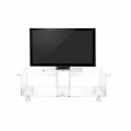 Carrinho de TV de design moderno feito de plexiglass transparente Mago Double