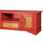 Móvel de TV em Madeira Folheada com Diferentes Acabamentos Made in Italy - Purusha Viadurini