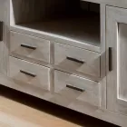 Móvel para TV Kendo em teca maciça com 2 portas e 4 gavetas. Viadurini