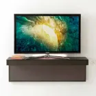 Suporte de TV suspenso com tampo de cristal de cetim feito na Itália - Americio Viadurini