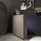 Armário giratório multifuncional com suporte para TV e mesa integrada Made in Italy - Illusione Viadurini