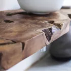 Gabinete superior suspenso de banheiro em madeira maciça de teca - floresta Viadurini