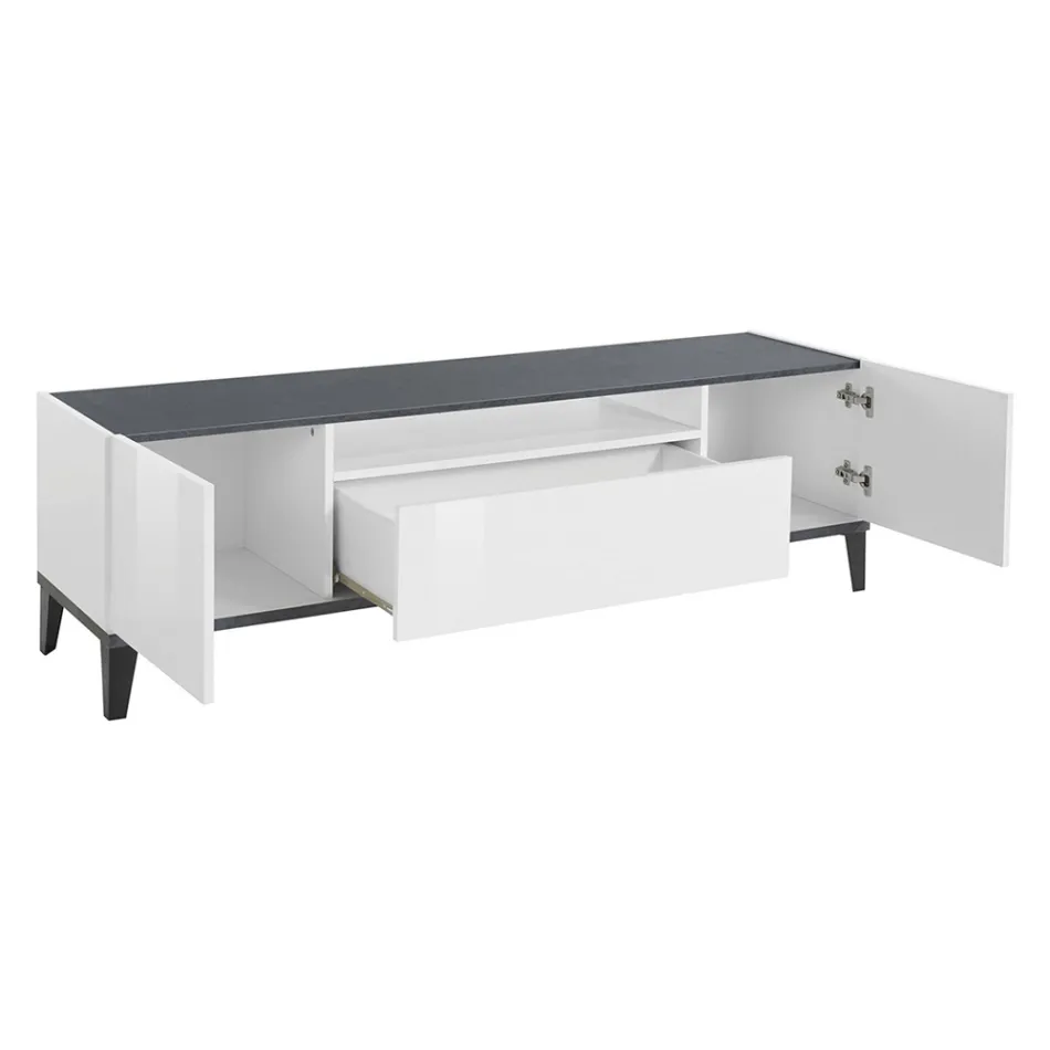 TV Móvel em Melamina 2 Quartos e 1 Gaveta Made in Italy - Florentino Viadurini