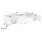 TV Móvel em Melamina 2 Quartos e 1 Gaveta Made in Italy - Florentino Viadurini