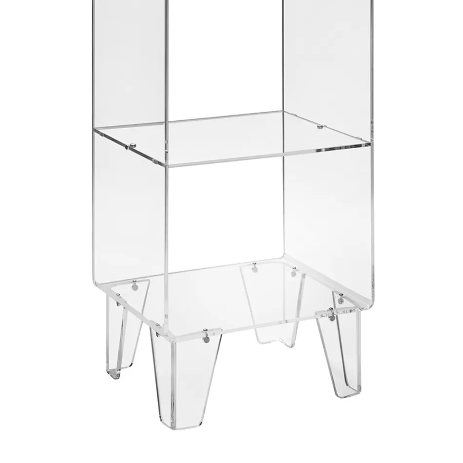 Vitrine de Plexiglass Transparente Design Italiano 4 Prateleiras - Raganella Viadurini