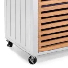 Armário de jardim em alumínio e teca brasileira - Diário Viadurini