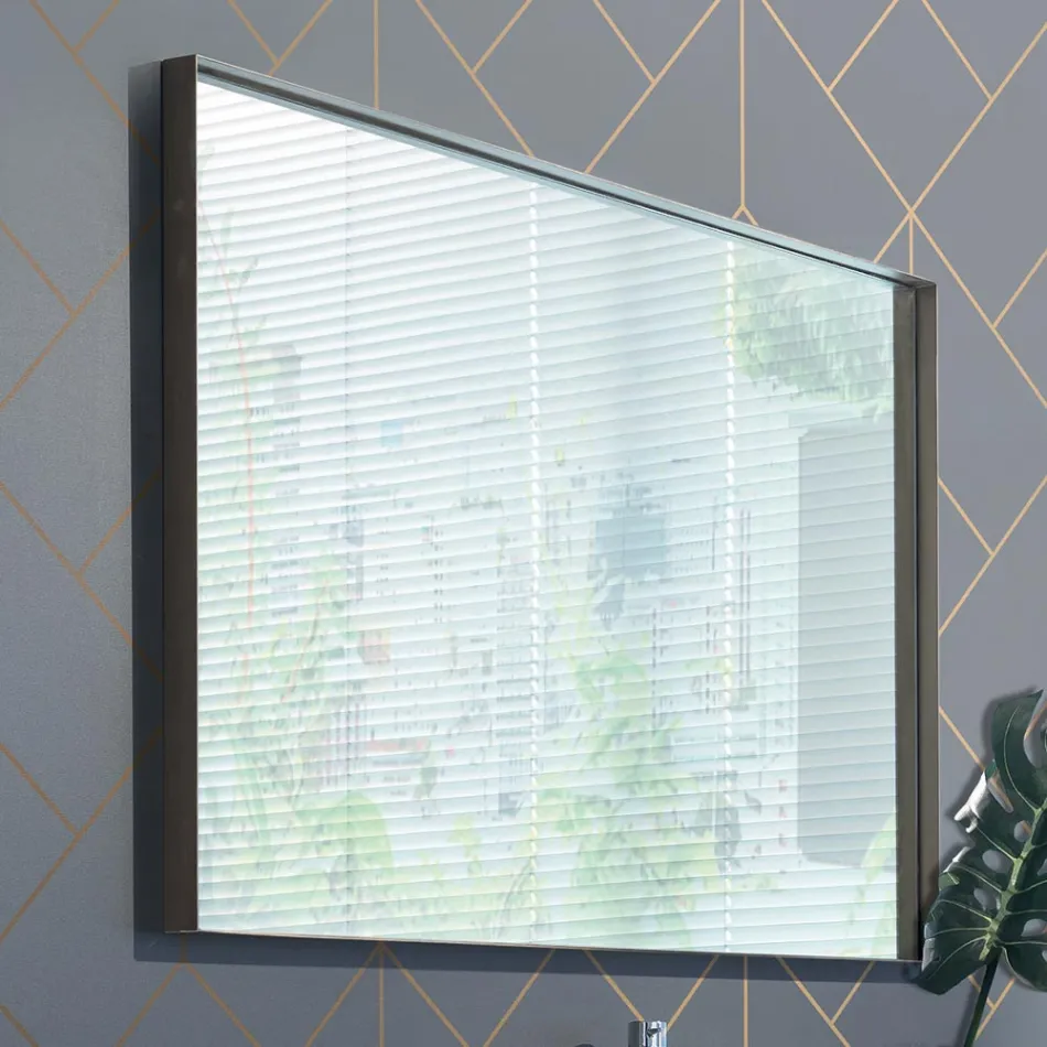 Móveis de Banheiro Suspensos em Madeira, Metal e Cerâmica W96 cm, Precious - Renga Viadurini