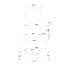 Móveis de banheiro suspensos com base de cobre para lavatório, 2 gavetas, prateleira e espelho - Renga Viadurini