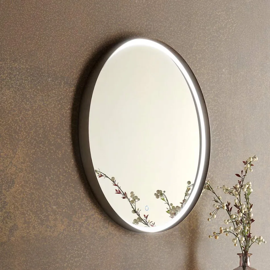 Móveis de Banheiro Suspensos em Metal, Madeira MDF e Stonelight Made in Italy - Renga Viadurini