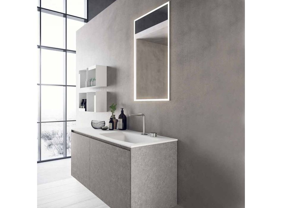 Móveis suspensos de design, composição moderna de banheiro - Callisi9 Viadurini