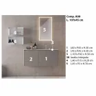 Móveis suspensos de design, composição moderna de banheiro - Callisi9 Viadurini