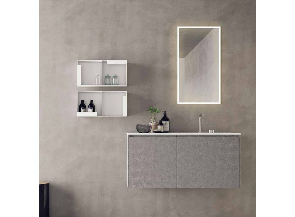 Móveis suspensos de design, composição moderna de banheiro - Callisi9 Viadurini