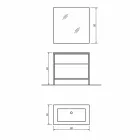 Móveis de Banheiro Térreo em Metal Cobre e Mdf Branco Fabricado na Itália - Cizco Viadurini