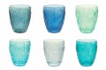 Copos coloridos azuis modernos Serviço de água de 12 peças - Mazara