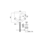 Bidé de furo único em latão pesado com resíduos fabricados na Itália - Polignano Viadurini