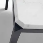 My Home Bebop mesa de design de mármore branco H74xL210cm made in Italy Viadurini