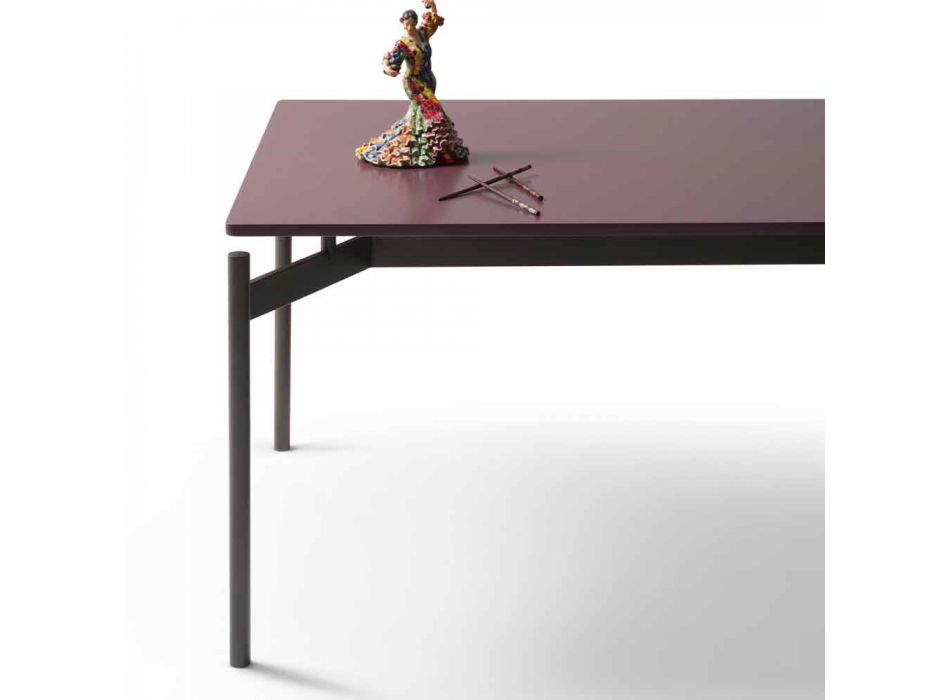 A minha mesa de design Home Dub em MDF lacado H74xL200cm fabricada em Itália Viadurini