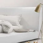 My Home Long Island acolchoada cama de casal de couro feita na Itália Viadurini