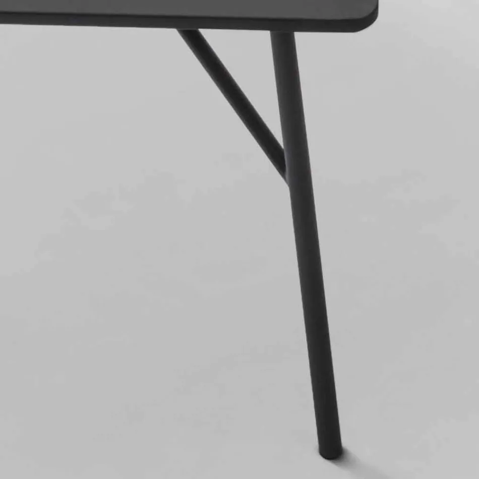 Minha casa Mek mesa de café MDF cinza antracite design L79xH39cm fez Itália Viadurini