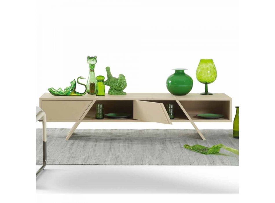 My Home Ray design buffet sideboard MDF lacado mate L160xH35cm made in Italy Viadurini