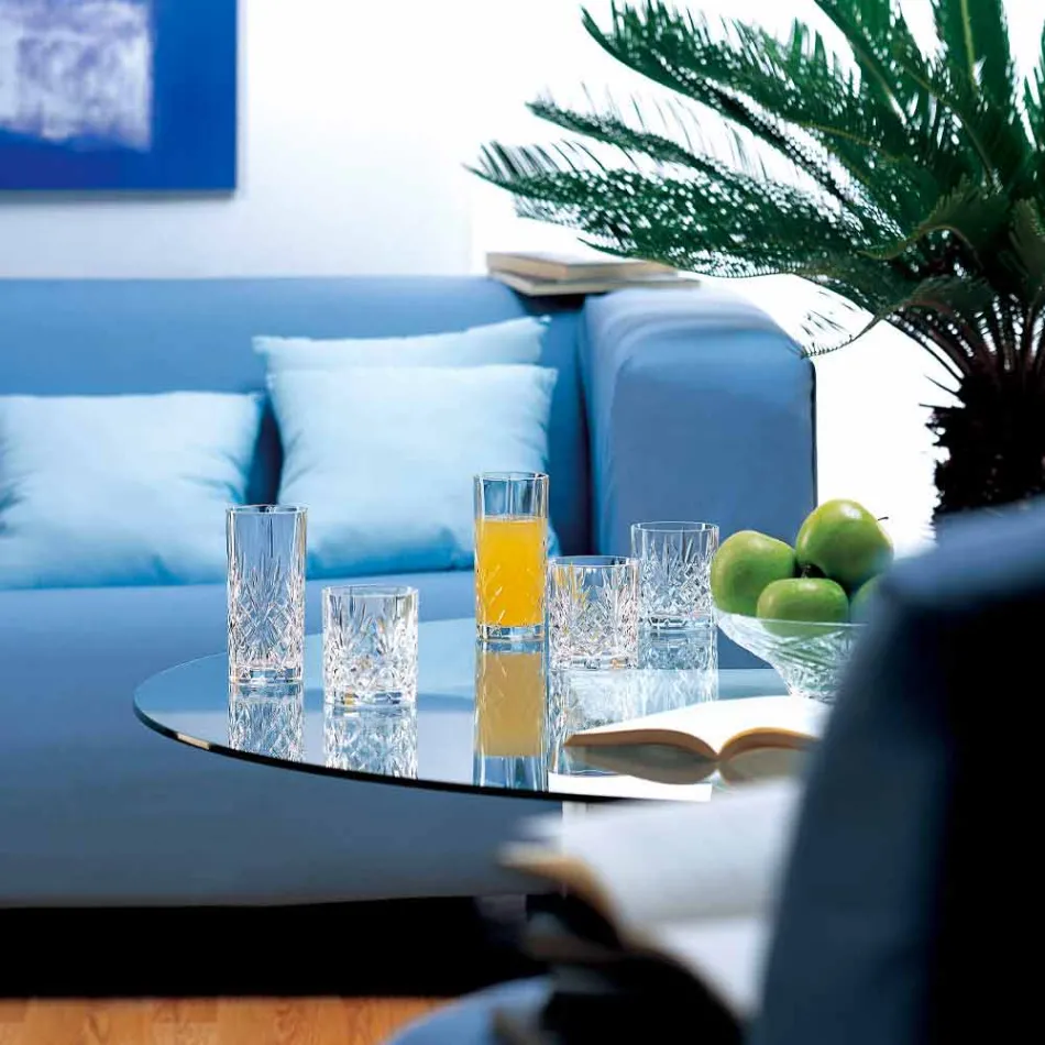 Copos de coquetel de copo baixo antiquados 12 peças de cristal - Cantabile Viadurini