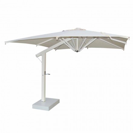 Guarda-chuva para braço de jardim em alumínio branco ou antracite 300x400 cm - Lapillo Viadurini