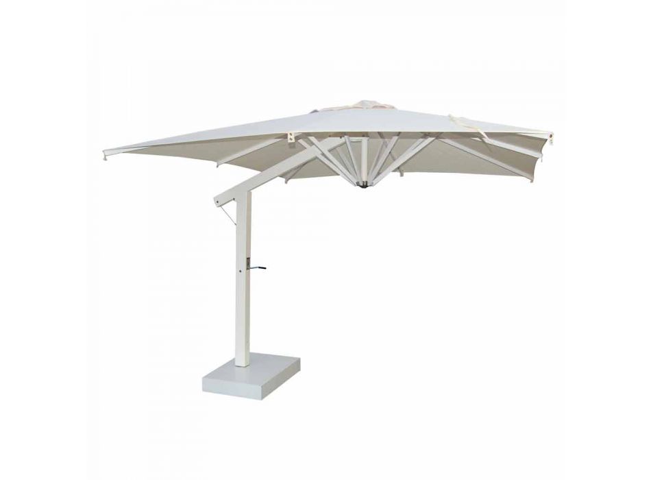 Guarda-chuva para braço de jardim em alumínio branco ou antracite 300x400 cm - Lapillo Viadurini