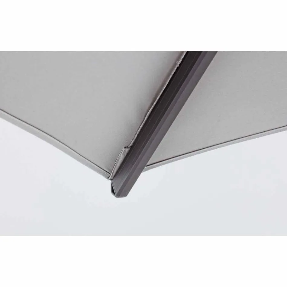 Guarda-chuva externo 3x3 com pano cinza claro e estrutura antracite - Dalton Viadurini