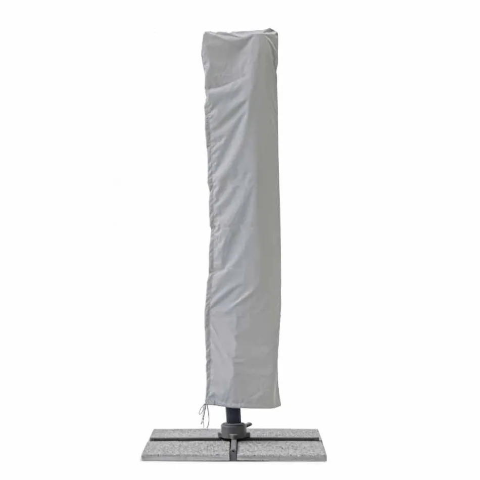 Guarda-chuva externo 3x3 com pano cinza claro e estrutura antracite - Dalton Viadurini