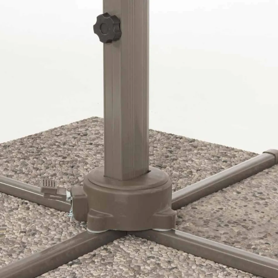 Guarda-chuva externo 3x3 com pano de poliéster e poste de alumínio - Texas Viadurini