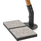 Guarda-chuva Exterior em Madeira e Poliéster Cru 3x4, Homemotion - Passmore Viadurini