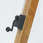 Guarda-chuva Exterior em Madeira e Poliéster Cru 3x4, Homemotion - Passmore Viadurini