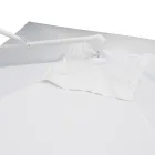 Guarda-chuva Exterior em Poliéster com Estrutura em Alumínio Branco - Zinica Viadurini