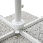 Guarda-chuva Exterior em Poliéster com Estrutura em Alumínio Branco - Zinica Viadurini