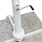 Guarda-chuva Exterior em Poliéster com Estrutura em Alumínio Branco - Zinica Viadurini