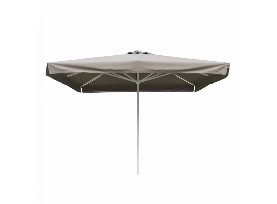 Guarda-chuva de tecido ao ar livre com estrutura metálica feito na Itália - Solero Viadurini