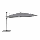 Guarda-chuva de jardim 4x4 com tecido cinza escuro e estrutura anodizada - Daniel Viadurini