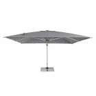 Guarda-chuva de jardim 4x4 com tecido cinza escuro e estrutura anodizada - Daniel Viadurini