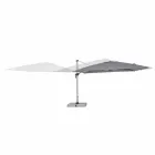 Guarda-chuva de jardim 4x4 com tecido cinza escuro e estrutura anodizada - Daniel Viadurini