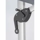 Guarda-chuva de jardim 4x4 com tecido cinza escuro e estrutura anodizada - Daniel Viadurini