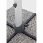 Guarda-chuva de jardim 4x4 com tecido cinza escuro e estrutura anodizada - Daniel Viadurini