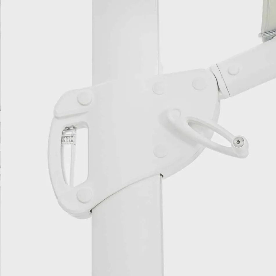 Guarda-chuva de jardim 4x4 com tecido de poliéster de cor natural - Fasma Viadurini