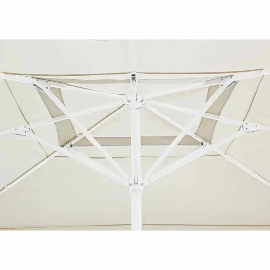 Guarda-chuva de jardim 4x4 com tecido de poliéster e base de aço - Nastio Viadurini