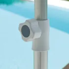 Guarda-chuva de jardim com estrutura de alumínio listrado anodizado - Laila Viadurini