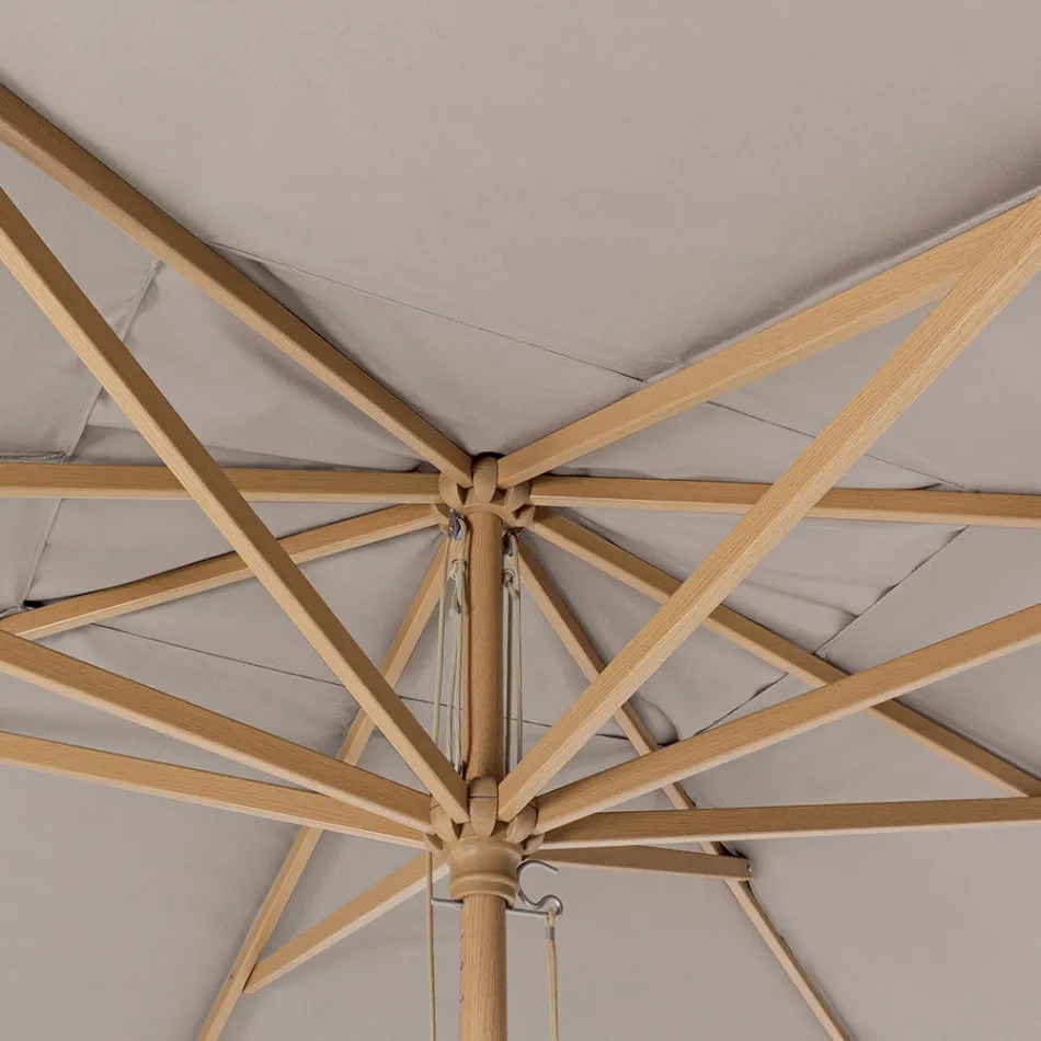 Guarda-chuva de jardim com tela de poliéster cinza pomba 3x4 m, Homemotion - Lucius Viadurini