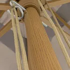 Guarda-chuva de jardim com tela de poliéster cinza pomba 3x4 m, Homemotion - Lucius Viadurini