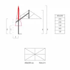 Guarda-chuva de jardim em Alumínio Branco ou Antracite 300x200 cm - Lapillo Viadurini