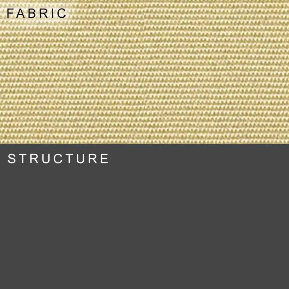 Guarda-chuva de Jardim em Tecido Acrílico e Alumínio Made in Italy - Solero Viadurini